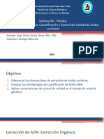 Semana 04 - Práctica: Métodos de Extracción, Cuantificación y Control Del Calidad de Ácidos Nucleicos