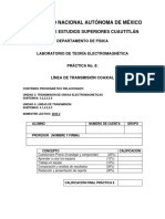 Práctica 8. - Línea de Transmisión Coaxial 2023-2 PDF