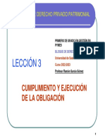 LECCIÓN 3 - Cumplimiento y Ejecución de Las Obligaciones (2022-2023)