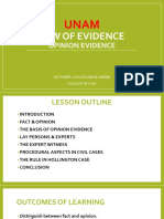 Class 6 of 2021 - Opinion Evidence