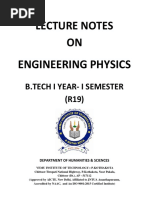 Lecture Notes ON: Engineering Physics