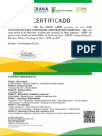 Certificado curso AJA 60h