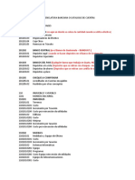 Nomenclatur Bancaria o Catalogo de Cuentas