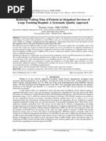 Reducing Waiting Time of Patients in Outpatient Services of Large Teaching Hospital: A Systematic Quality Approach