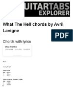 WHAT THE HELL Chords by Avril Lavigne - Chords Explorer