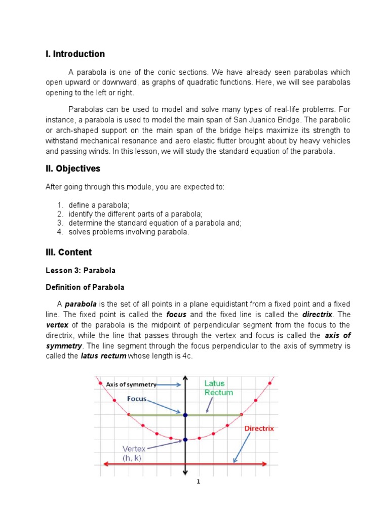 Parabolas in Real-Life Applications | PDF | Mathematics | Elementary ...