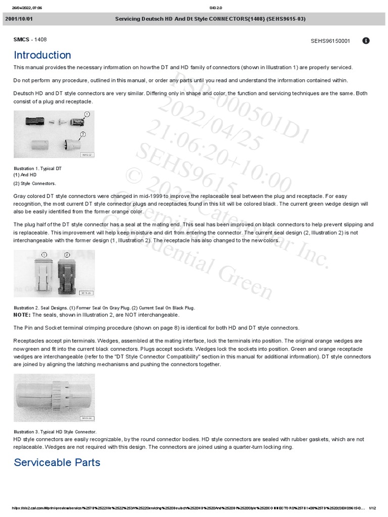 Deutsch Connectors PDF Electrical Connector Ac Power Plugs And