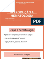 Introdução à hematologia e hematopoese