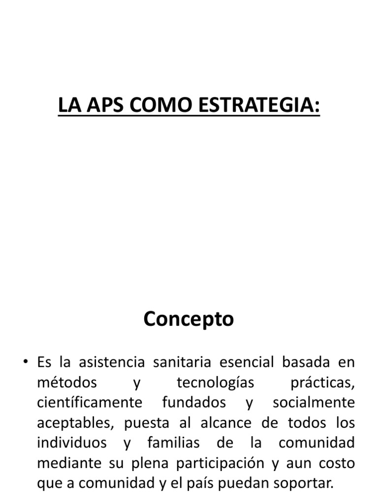 La Aps Como Estrategia PDF | PDF | Asistencia sanitaria preventiva ...