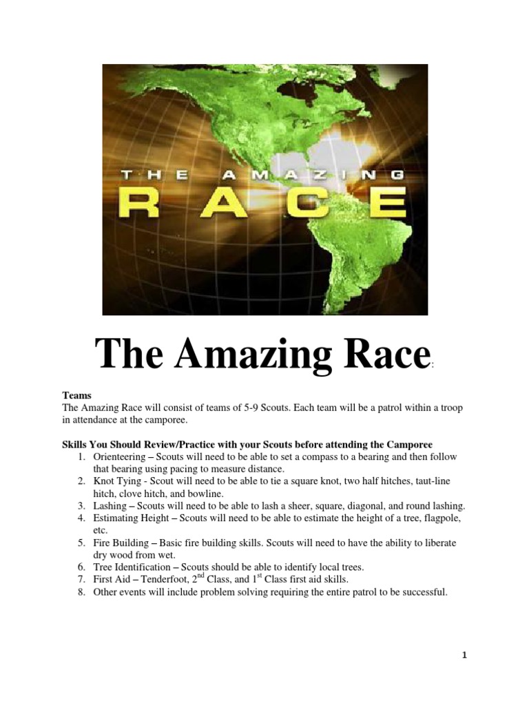 Camporee - Amazing Race | PDF | The Amazing Race