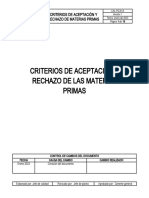 Criterio de Aceptacion o Rechazo de MP