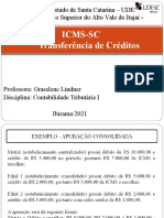 Icms-Sc Transferência de Créditos