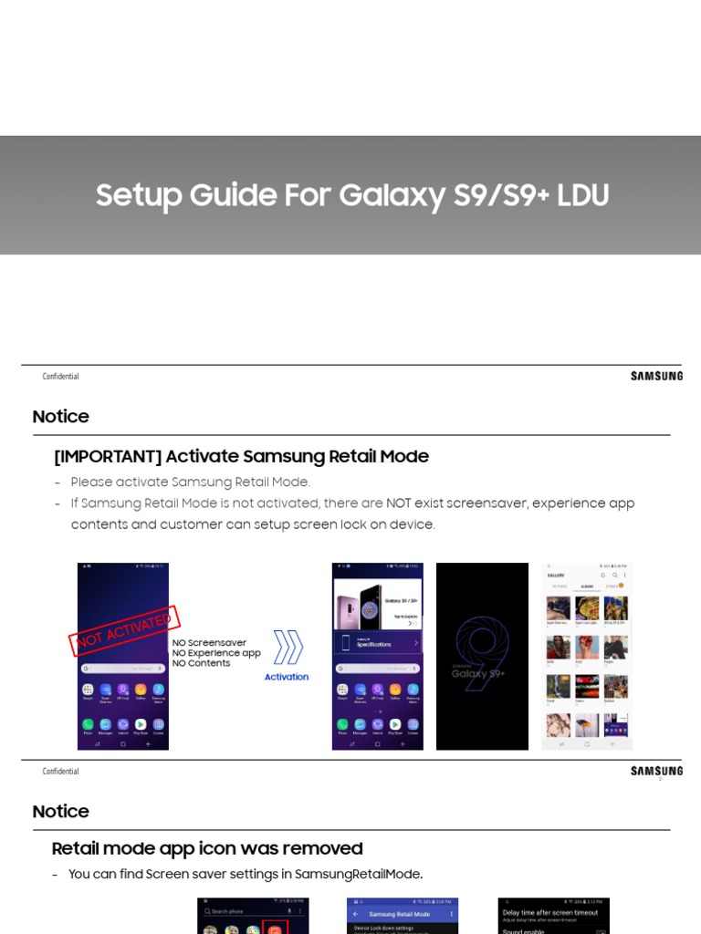Setup Guide For Galaxy S9 S9+ LDU PDF Computer Engineering Computing