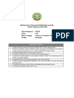 PTS PJOK Kelas VII Tahun Pelajaran 2021/2022