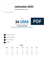 Feriados Nacionales 2023: Feriados Nacionales de La República Argentina en 2023