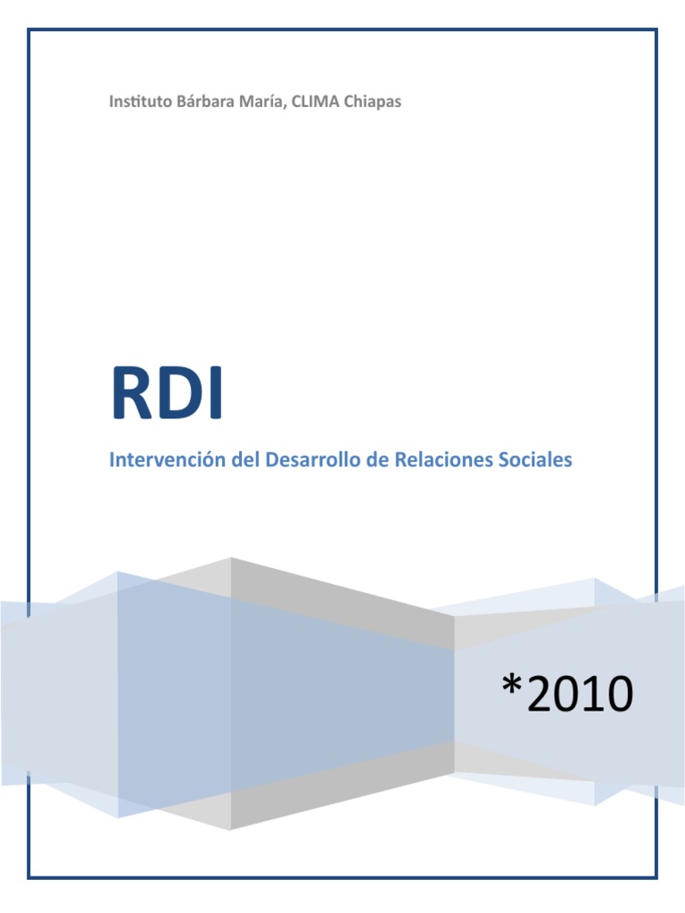 Metodología RDI para el Desarrollo Social | PDF | Espectro autista ...