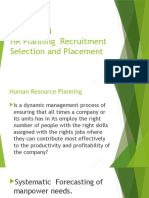 HR Planning Recruitment Selection and Placement