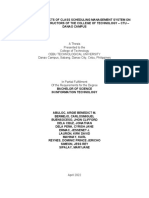 Impacts On Class Scheduling Management System On Students and Instructors of College of Technology of CTU Danao Campus