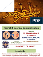 Presentation On Formal & Informal Communication