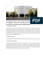 Academic Lyceum at The University of World Economy and Diplomacy