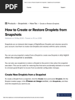 How to Create or Restore Droplets from Snapshots - DigitalOcean Documentation