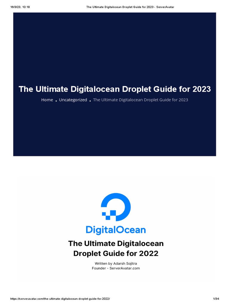 The Ultimate Digitalocean Droplet Guide For 2023 ServerAvatar PDF
