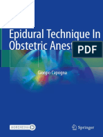 Epidural Technique in Obstetric Anesthesia-Springer International Publishing - Springer (2020) PDF