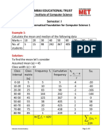 MET Institute of Computer Science Semester I MCA11: Measures of Central Tendency and Dispersion