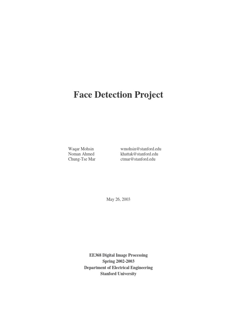 Face Detection Documentation | PDF | Image Segmentation | Support ...