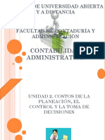 UNIDAD II Costos de La Planeacion, El Control y La Toma de Decisiones PDF