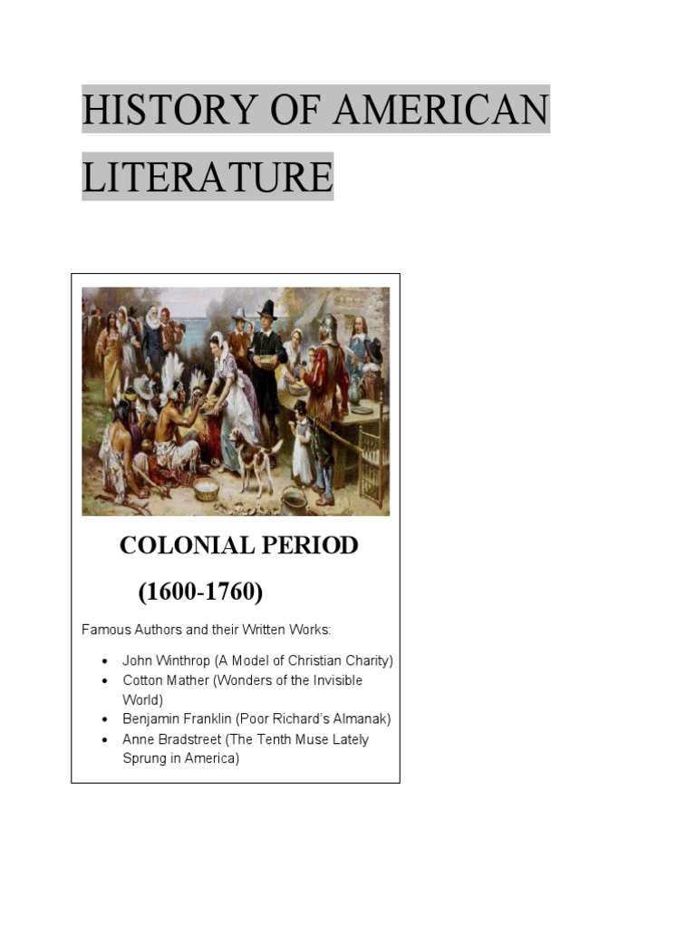 History of American Literature | PDF