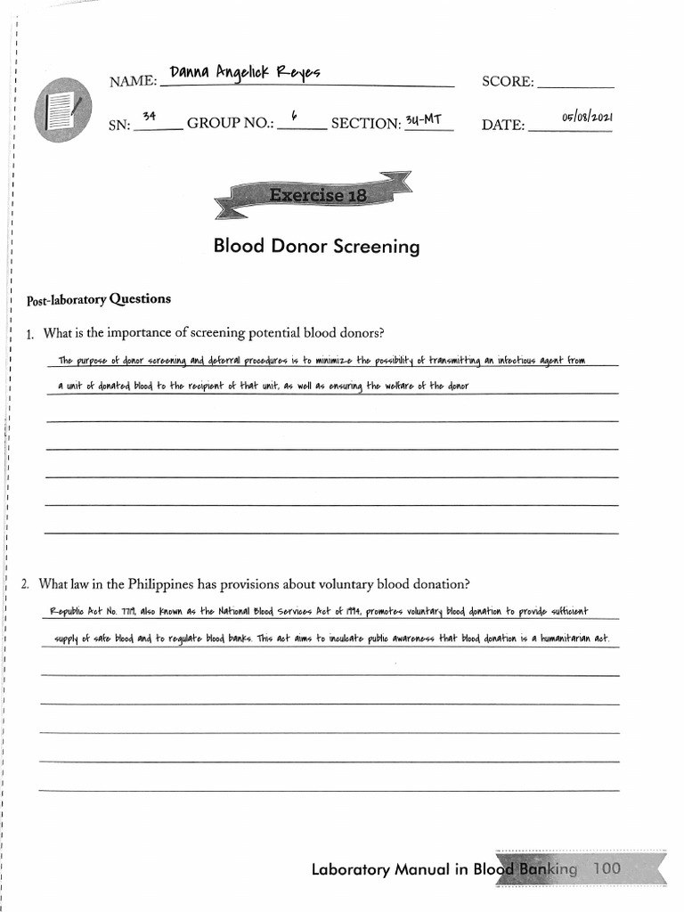 Blood Donation and Transfusion Practices | PDF | Blood Transfusion ...
