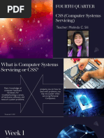 Fourth Quarter CSS (Computer Systems Servicing)