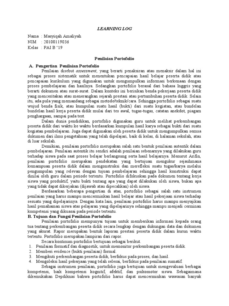 learning-log-penilaian-portofolio-pdf