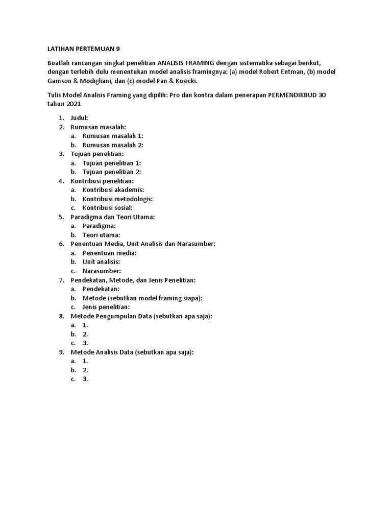 Latihan Pertemuan 9 | PDF | Seni