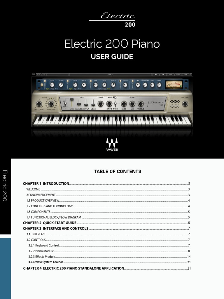 User Guide for the Electric 200 Virtual Electric Piano Plugin