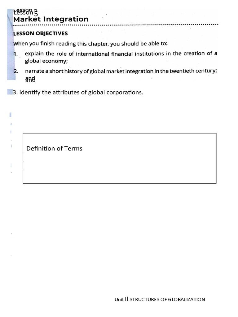 Topic. Market Integration | PDF | Globalization | Multinational Corporation