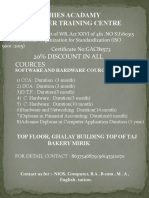 20% Discount in All Cources: Sophies Acadamy Computer Training Centre