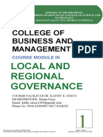 PA108 Local and Regional Governance - Module 1