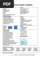 Nursery 1st Term Syllabus