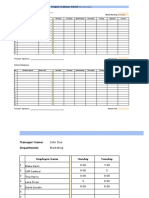 Weekly Employee Attendance Sheet Excel