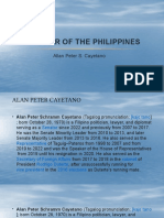 Senator and Former Foreign Affairs Secretary of the Philippines Alan Peter Cayetano
