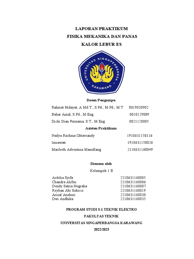 Praktikum Kalor Lebur Es Kelas 10 | PDF