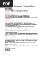 Chapter 5 Advanced Features of Excel PDF