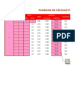 PLANILHAS DE INSTALAÇÕES HIDRAULICAS