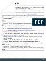 Lista de Documentos para Admissão