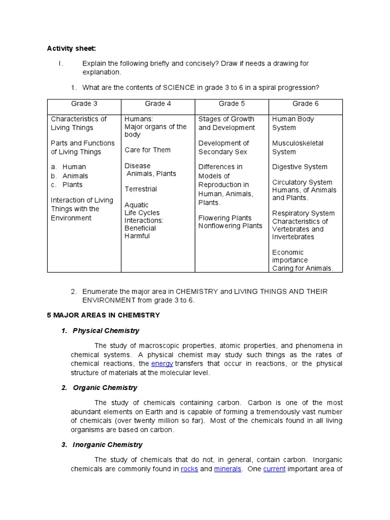 SCIENCE in Grade 3 To 6 | PDF | Learning | Reproduction