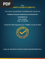 Software Security Awareness For Executives - Completion - Certificate