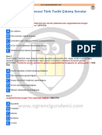 İslamiyet Öncesi Türk Tarihi Çıkmış Sorular PDF