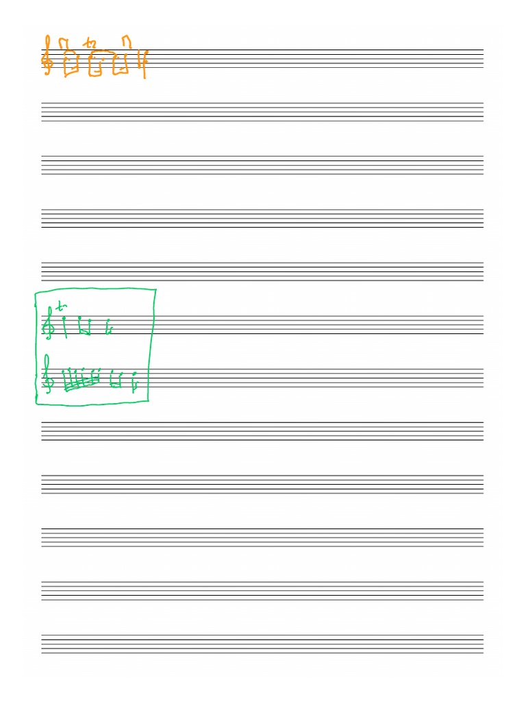 Нотная бумага - 6 видов PDF | PDF